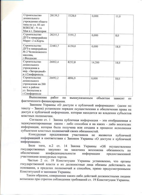 Ответ ГлавУКС на запрос &laquo;Центра&raquo;